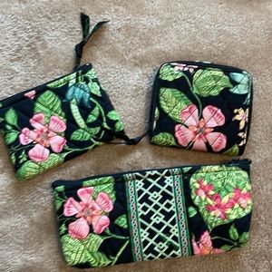 Vera Bradley Wallet & Coin Purse Botanica Pattern bonus slim cosmetic -see photo